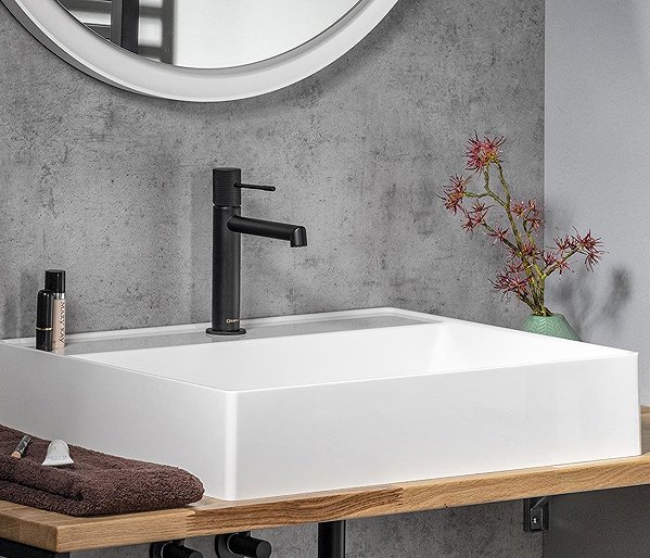 Tap SAPHO SOLARIS basin mixer without spout, black matt WD002B ...