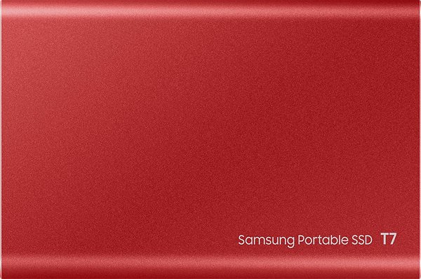 External Hard Drive Samsung Portable SSD T7 500GB, Red Screen