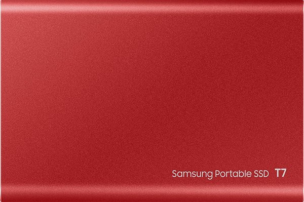 External Hard Drive Samsung Portable SSD T7 1TB, Red Screen
