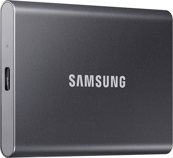 External Hard Drive Samsung Portable SSD T7 500GB Black Lateral view