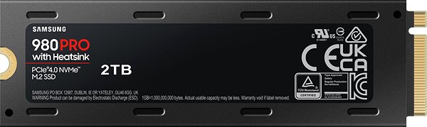 SSD Samsung 980 PRO 2TB Heatsink Back page