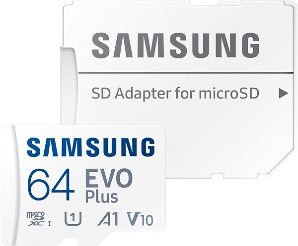 Memóriakártya Samsung MicroSDXC 64GB EVO Plus 2024 + SD adapter ...