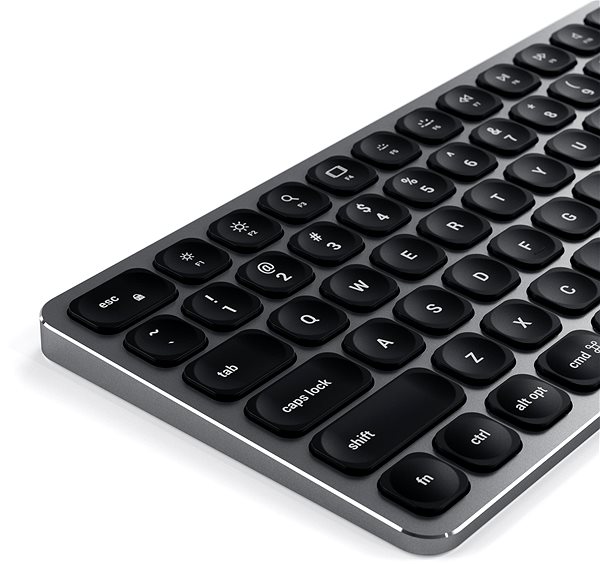 Tastatur Satechi Compact Backlit Bluetooth Keyboard for Mac - Space Gray - US Mermale/Technologie