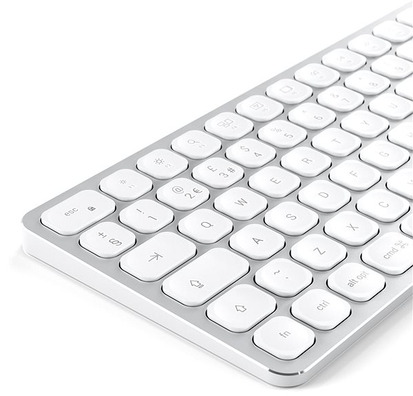Tastatur Satechi Aluminum Bluetooth Wireless Keyboard for Mac - Silver - US Mermale/Technologie