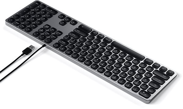 Tastatur Satechi Aluminum Wired Keyboard for Mac - Space Gray - US ...