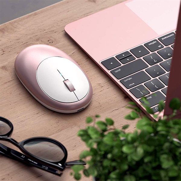 Maus Satechi M1 Bluetooth Wireless Mouse - Rose Gold Lifestyle