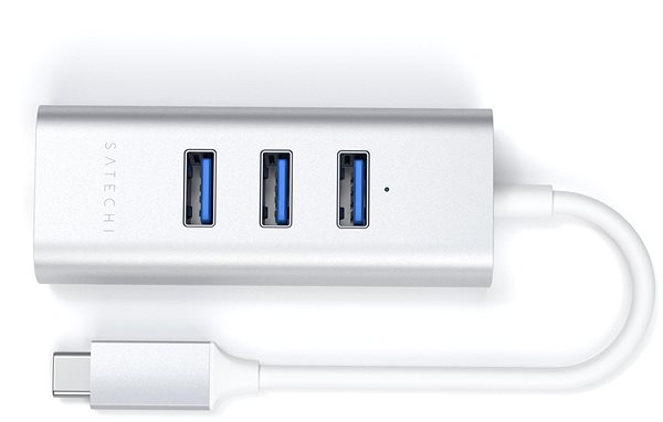 USB Hub Satechi Aluminium Type-C Hub (3x USB 3.0, Ethernet) - Silver Screen