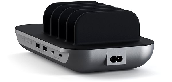 Nabíjačka do siete Satechi Dock 5 Multi device charging station (2× USB-C PD 20 W, 2× USB-A 12 W, Wireless) – Space Grey ...