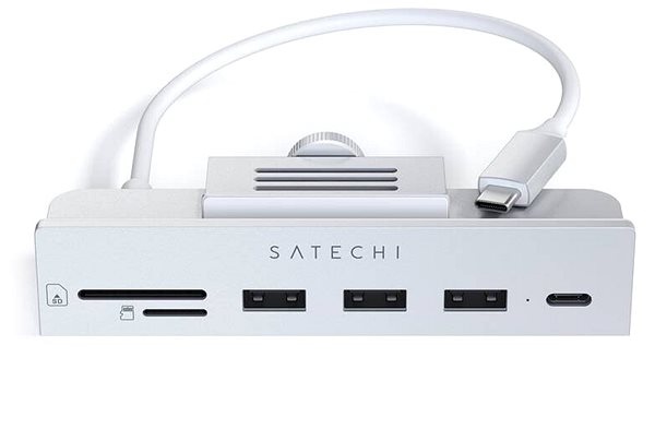 Port-Replikator Satechi USB-C Clamp Hub iMac 24inch (2021) / (1x USB-C bis zu 5 Gbps,3x USB-A 3.0 bis zu 5 Gbps, inc Anschlussmöglichkeiten (Ports)