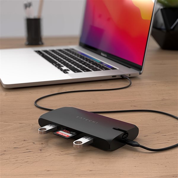 Port replikátor Satechi USB-C On-the-go Multiport Adapter, fekete ...