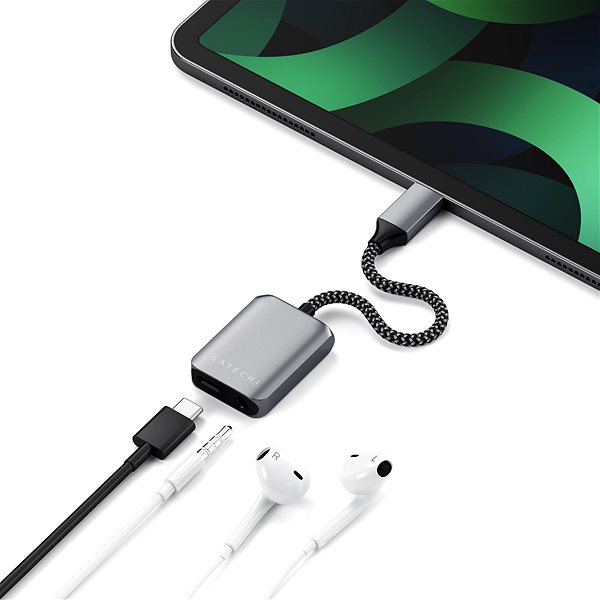 Port replikátor Satechi USB-C to 3,5mm Audio and PD Adapter - Space Grey ...