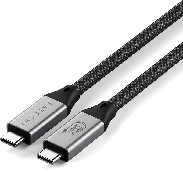 Adatkábel Satechi USB4 Pro Braided Cable, PD 240W, 40 Gbps Data, 8K/60Hz or 4K/120Hz, 1,2 m, fekete ...