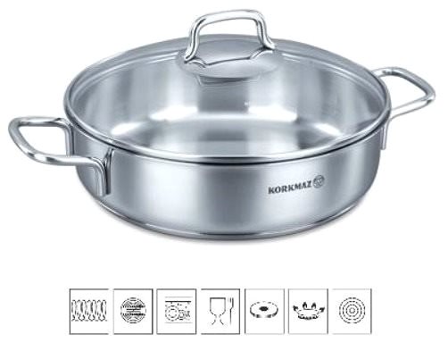 Pot Korkmaz Perla - Stainless-steel Casserole 3l Screen