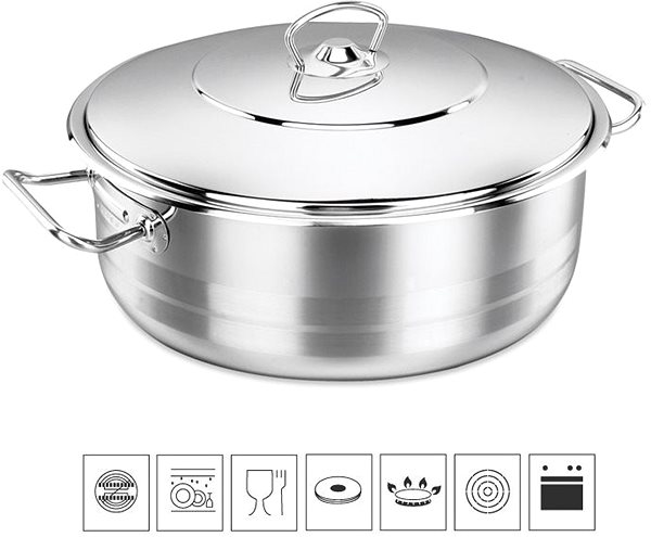 Pot Korkmaz Mega - Stainless-steel Casserole 30l ...