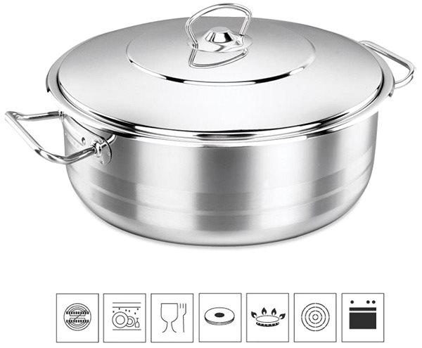Pot Korkmaz Mega - Stainless-steel Casserole 45l ...