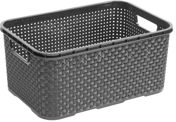 Úložný box Branq Komoda Rattan - 2 košíky antracit ...