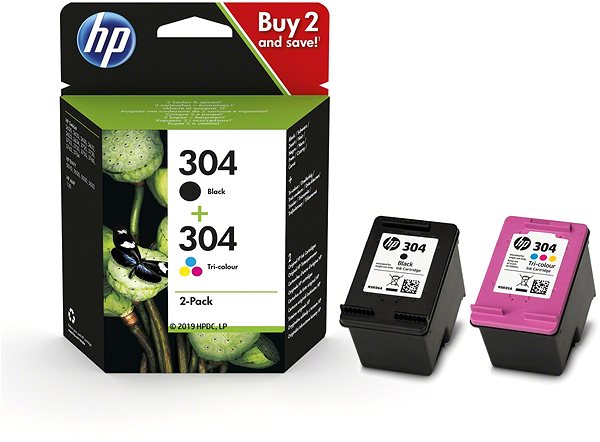 Tintapatron HP 3JB05AE sz. 304 multipack fekete + tri-color ...