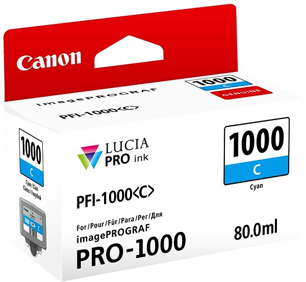 Cartridge Canon PFI-1000C azurová ...