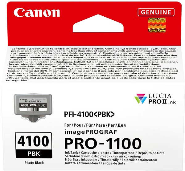 Tintapatron Canon PFI-4100PBk fotó, fekete ...