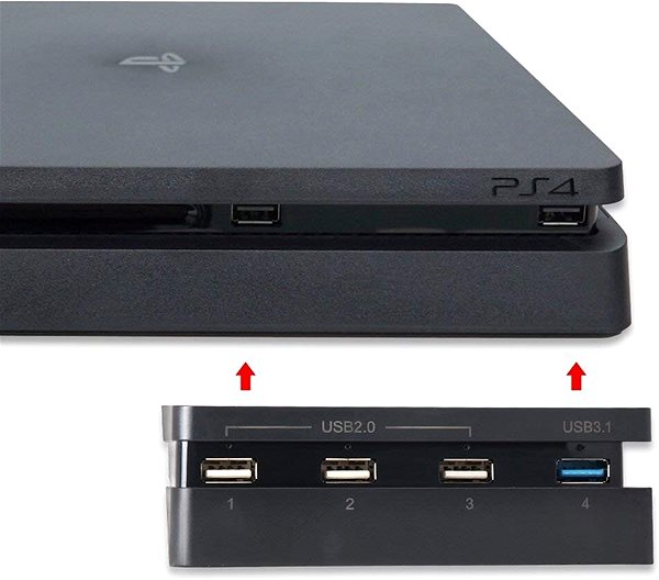 USB Hub Lea HUB PS4 Slim Connectivity (ports)