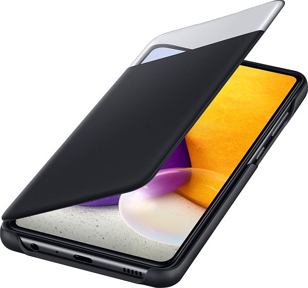 Puzdro na mobil Samsung flipové puzdro S View pre Galaxy A72 čierne ...