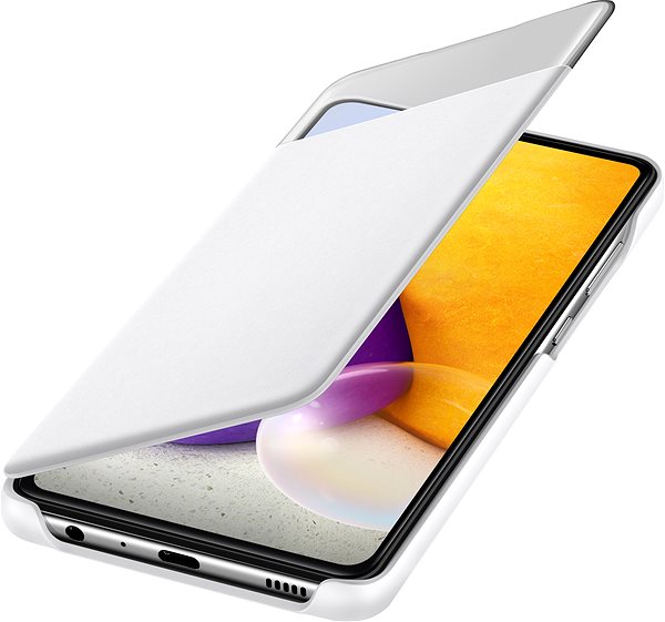 Pouzdro na mobil Samsung flipové pouzdro S View pro Galaxy A72 bílý ...