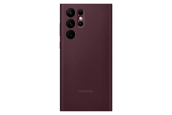 Puzdro na mobil Samsung Galaxy S22 Ultra 5G Flipové puzdro Clear View vínové ...