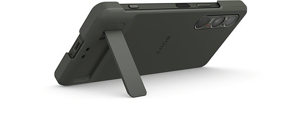 Telefon tok Sony Xperia 1 VI zöld tok állvánnyal ...
