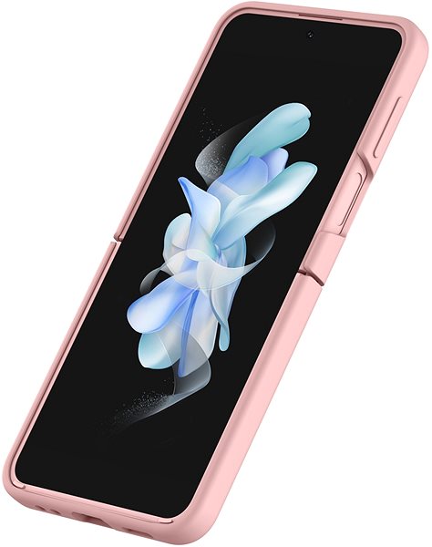 Kryt na mobil Nillkin CamShield Silky Silikónový Kryt na Samsung Galaxy Z Flip 4 5G Light Peach .
