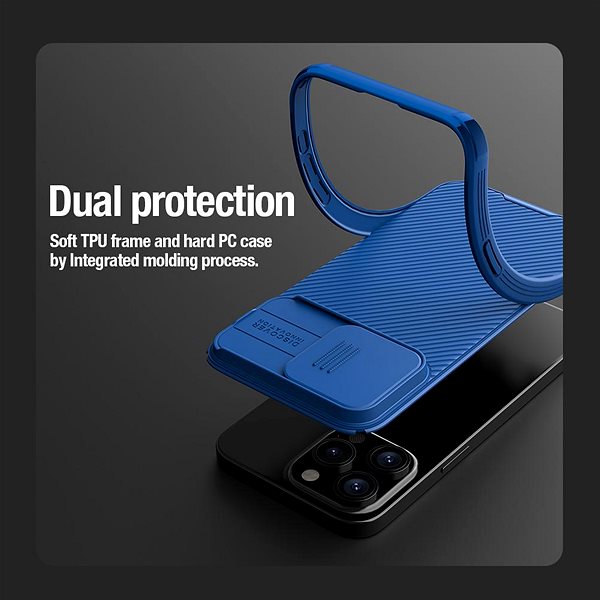 Handyhülle Nillkin CamShield PRO Back Cover für Apple iPhone 15 Pro Max Blau ...