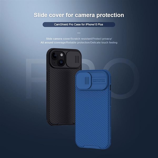 Handyhülle Nillkin CamShield PRO Back Cover für Apple iPhone 15 Plus Deep Green ...