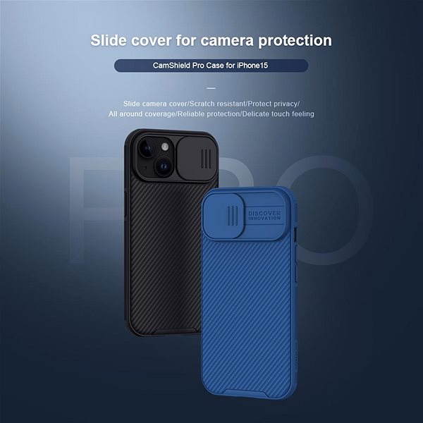 Handyhülle Nillkin CamShield PRO Back Cover für Apple iPhone 15 Black ...