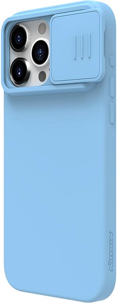 Telefon tok Nillkin CamShield Silky Blue Haze Apple iPhone 15 Pro Max szilikon tok ...