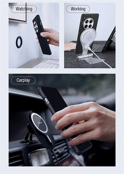 Handyhülle Nillkin Super Frosted PRO Magnetic Backcover für das OnePlus 12 Schwarz ...