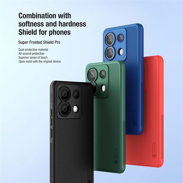 Handyhülle Nillkin Super Frosted PRO Back Cover für das Xiaomi Redmi Note 13 Pro 5G/Poco X6 5G Red ...