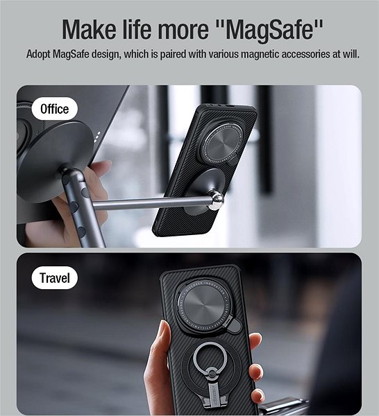 Kryt na mobil Nillkin CamShield Prop Magnetic Zadný Kryt pre Honor Magic 6 Pro Black ...