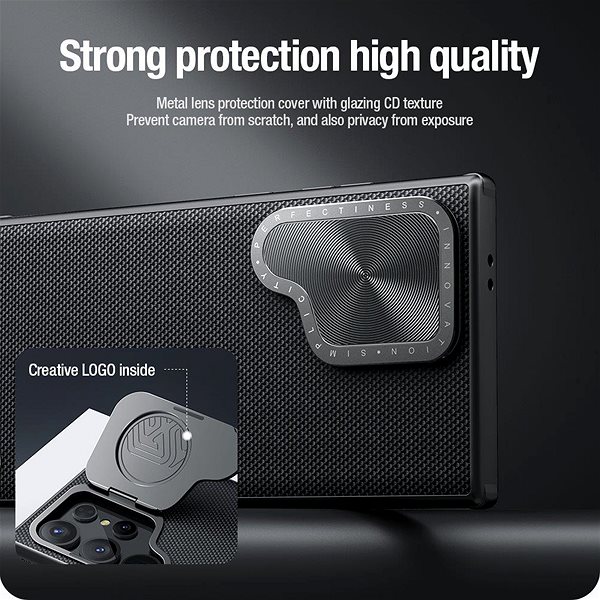 Handyhülle Nillkin Textured Prop Hard Case für das Samsung Galaxy S24 Ultra Black ...