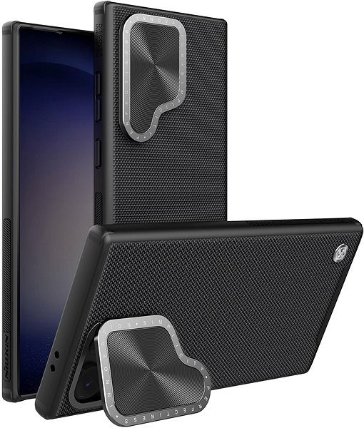 Telefon tok Nillkin Textured Prop Hard Case Samsung Galaxy S24 Ultra fekete mágneses tok ...