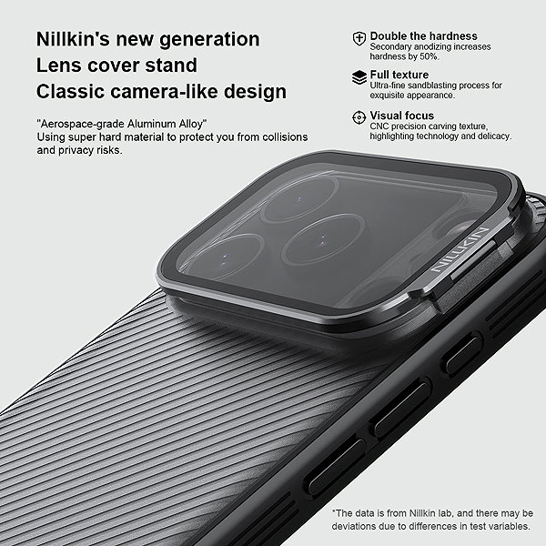 Handyhülle Nillkin CamShield Prop Back Cover für Apple iPhone 17 Pro Transparent Schwarz ...