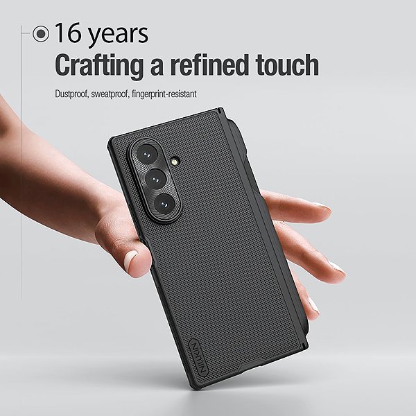 Handyhülle Nillkin Super Frosted FOLD Magnetic Pen Slot Back Cover für Samsung Galaxy Z Fold 7 Dark Green ...