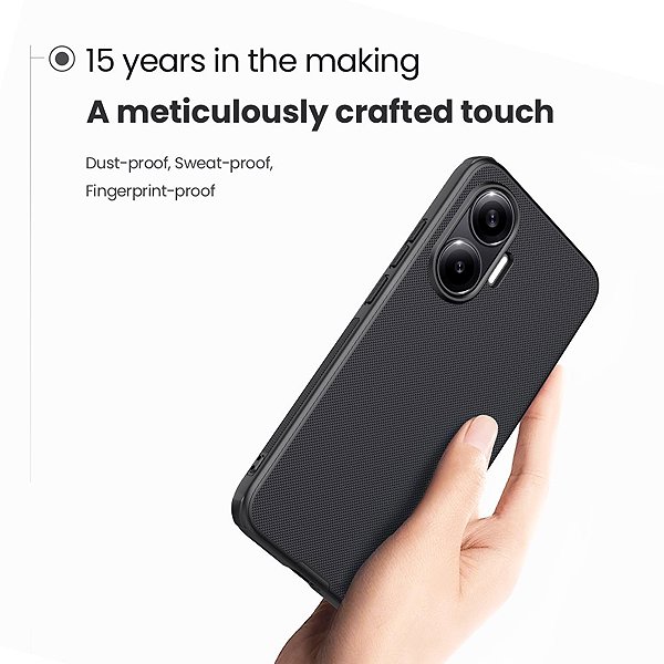 Telefon tok Nillkin Super Frosted PRO Poco F7 fekete tok ...