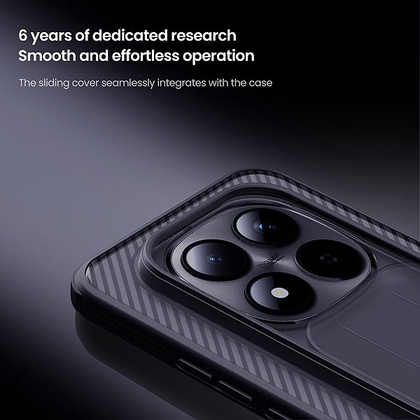 Handyhülle Nillkin CamShield PRO Back Cover für Xiaomi Redmi Note 15 Pro+ 5G Transparent Black ...