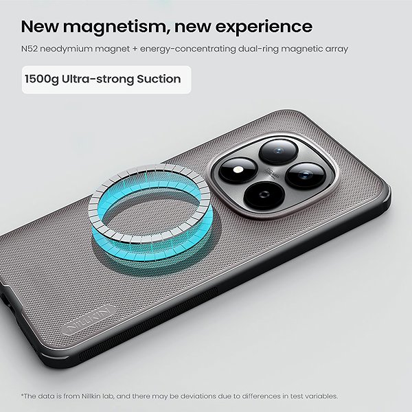 Handyhülle Nillkin Super Frosted PRO Magnetic Back Cover für Xiaomi Redmi Note 15 Pro+ 5G Transparent Black ...