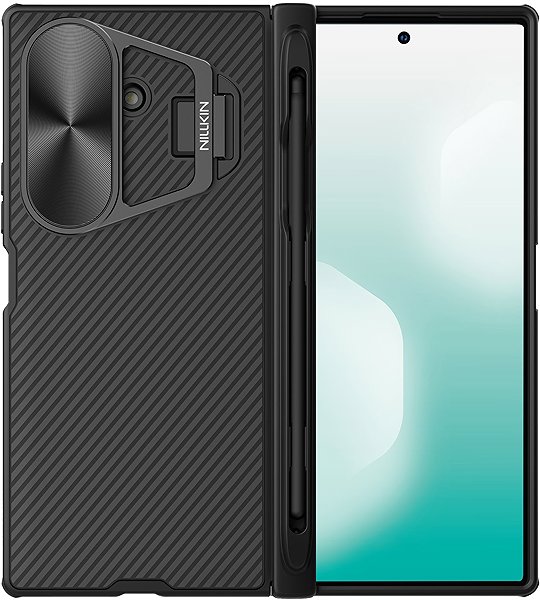 Handyhülle Nillkin CamShield Prop Pen Slot Back Cover für Samsung Galaxy Z Fold 7 Black ...