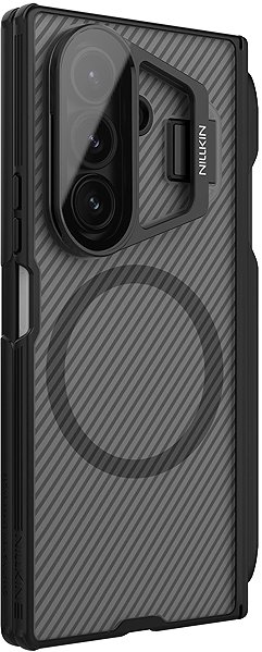 Handyhülle Nillkin CamShield Prop Magnetic Pen Slot Rückschutzhülle für Samsung Galaxy Z Fold 7 Transparent Black ...