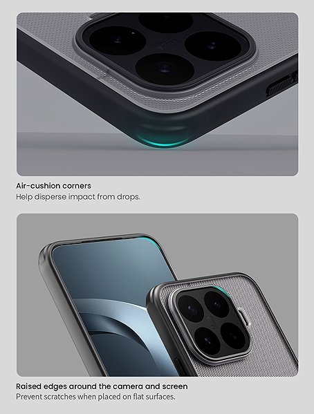 Telefon tok Nillkin Super Frosted PRO Xiaomi 17T Pro átlátszó fekete tok ...