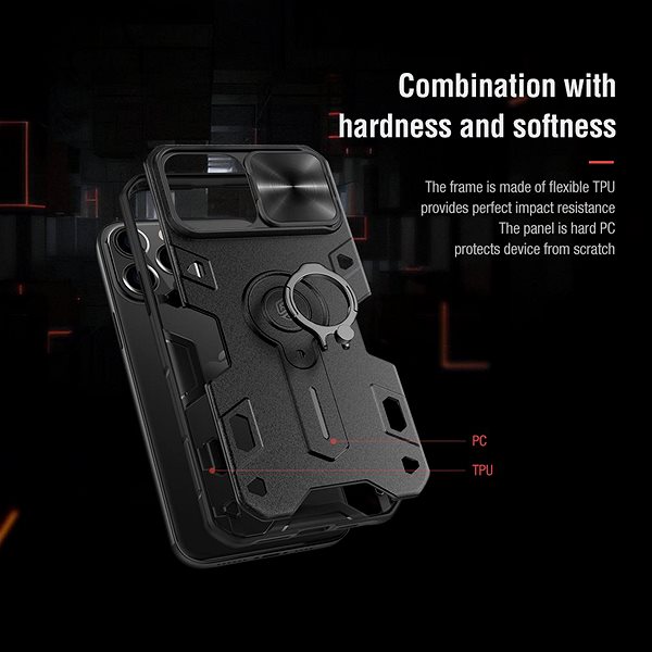 Kryt na mobil Nillkin CamShield Armor Apple iPhone 13 Pro Max Black készülékhez ...