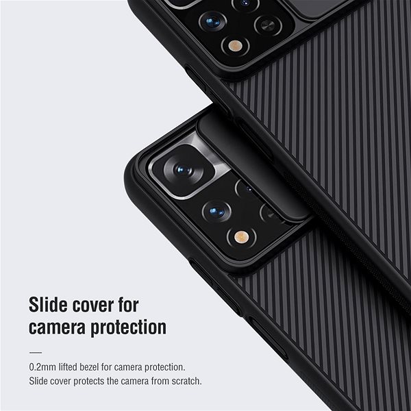 Handyhülle Nillkin CamShield Cover für Xiaomi Redmi Note 11 Pro / 11 Pro+ 5G Schwarz ...