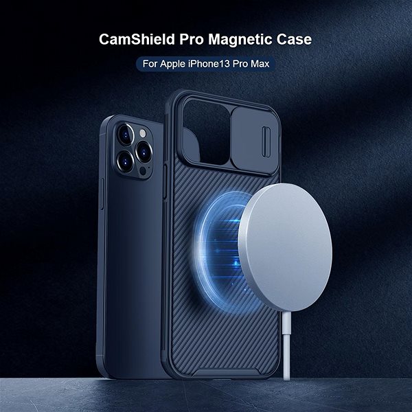 Telefon tok Nillkin CamShield Pro Magnetic Apple iPhone 13 Pro Max fekete tok ...