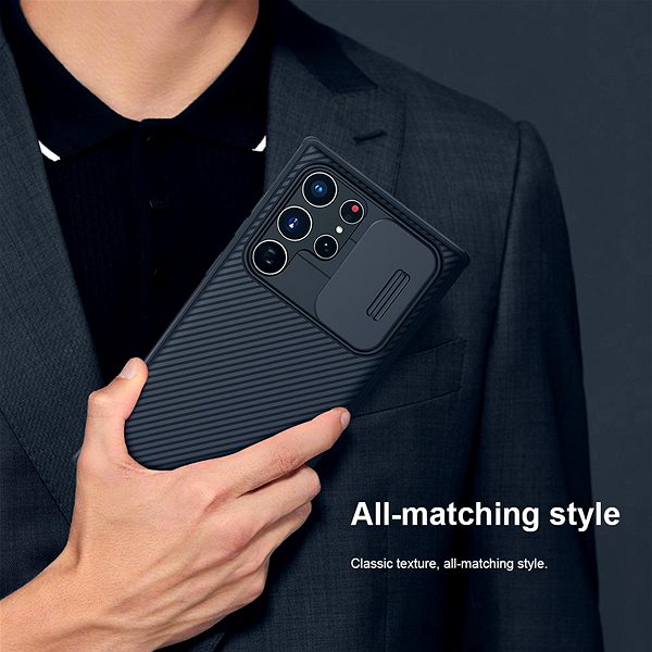 Kryt na mobil Nillkin CamShield Pro Zadný Kryt pre Samsung Galaxy S22 Ultra Black ...